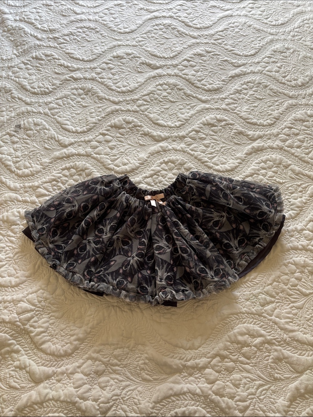 H&M Black Kitten Print Tulle Skirt for Kids